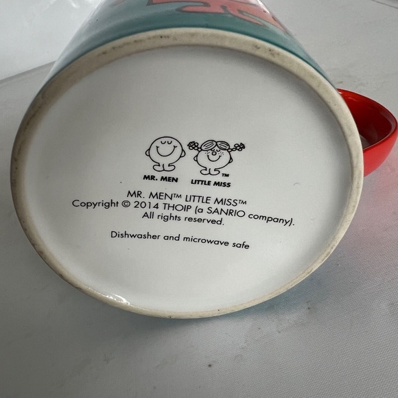 Mr Strong Ceramic Mug Dated 2014 Blue and Red Roger Hangreave Mr Men Little Miss - Picture 4 of 4